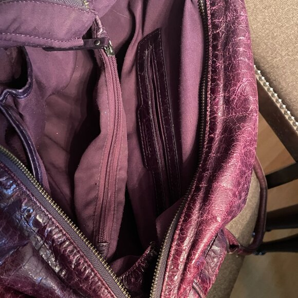 Danier Vintage Purple Leather Bag - Picture 8 of 9